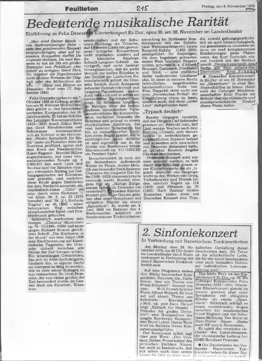 Klavierkonzert Es-dur, op.56 am 26 Nov 1979 im Landestheater