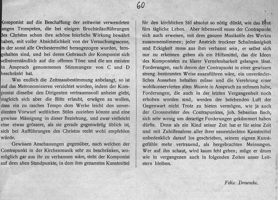 Draeseke: Einführung in das Mysterium "Christus" - Preface to the Mystery of Christ 