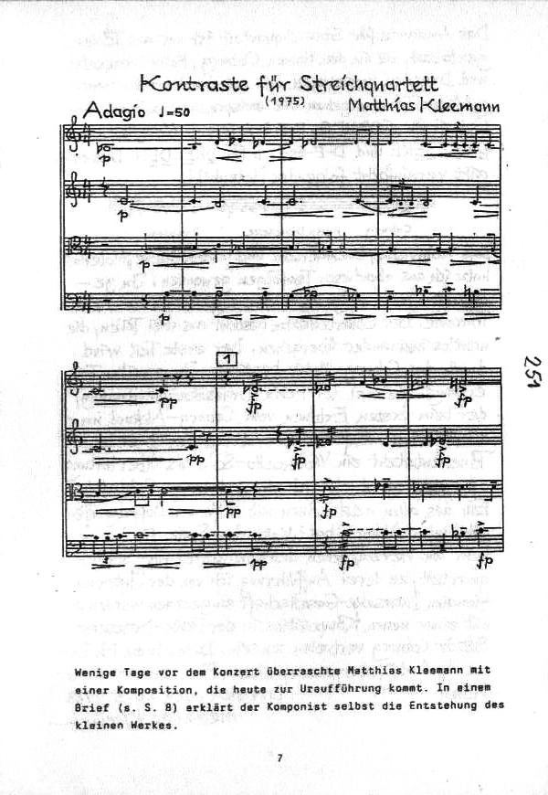 Programm - Coburger Schlosskonzert 19 Jun 1988: Haydn - Quinten-Quartett; Matthias Kleemann - Kontraste für Streichquartett (1975); Felix Draeseke - Quartett nr. 3 cis-moll op 66. Dresedener Streichquartett