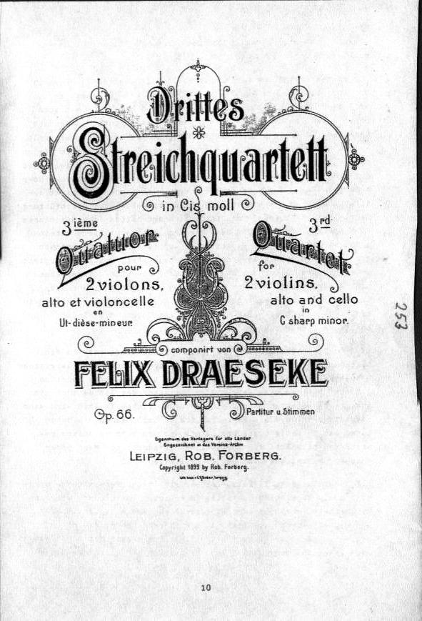 Programm - Coburger Schlosskonzert 19 Jun 1988: Haydn - Quinten-Quartett; Matthias Kleemann - Kontraste für Streichquartett (1975); Felix Draeseke - Quartett nr. 3 cis-moll op 66. Dresedener Streichquartett