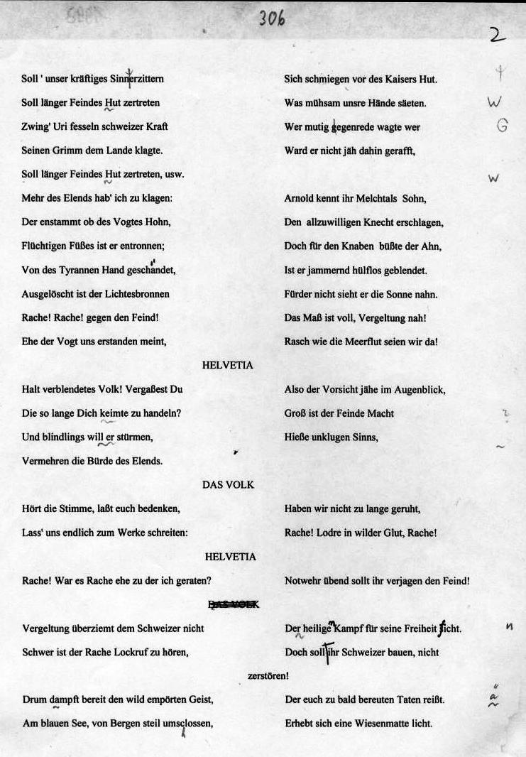 Der Schwur im Rütli - Urfassung - Text von Felix Draeseke