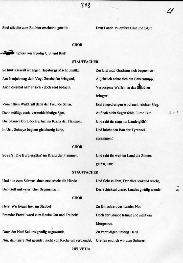 Der Schwur im Rütli - Urfassung - Text von Felix Draeseke