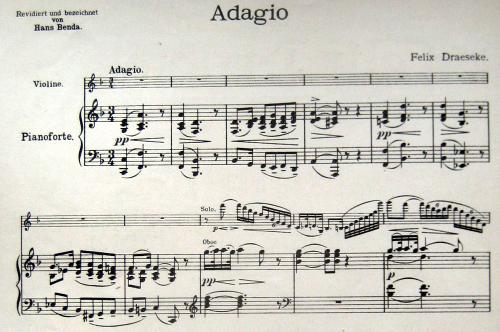 Felix Draeseke's Adagio for Violin 